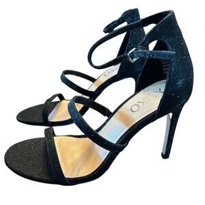 XOXO Bridgette Elegant Sparkle Dressy Heels Strappy Sandals Evening NEW Size 7.5